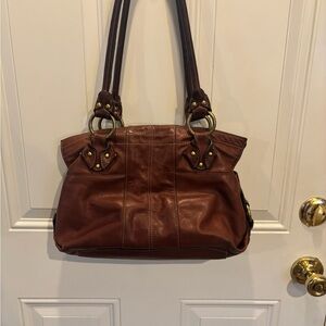 Clarks Rich Brown Leather Shoulder Bag